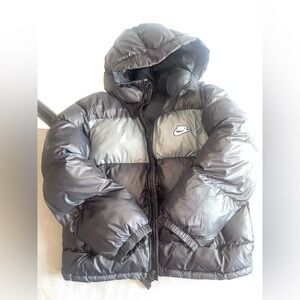 Nike Kids Puffer Jacket - Black and Gray